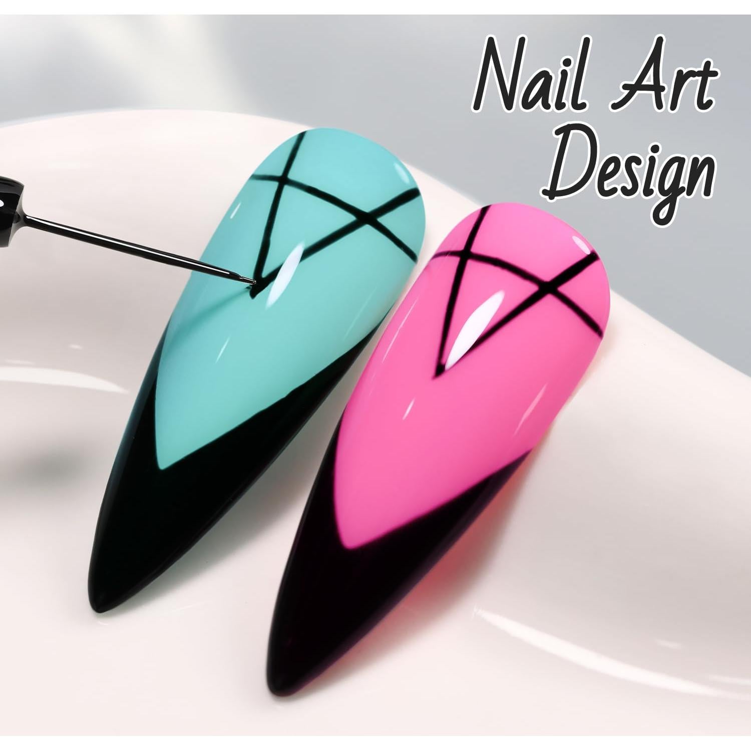 Gel Liner Metálico Doble Ritmo 15ml Negro para Uñas