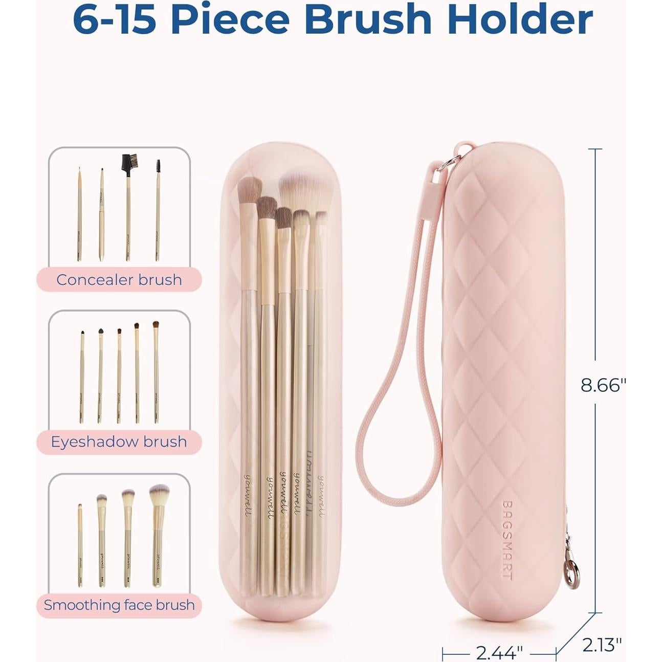 Bolsa para Pinceles de Maquillaje BAGSMART Caqui Claro