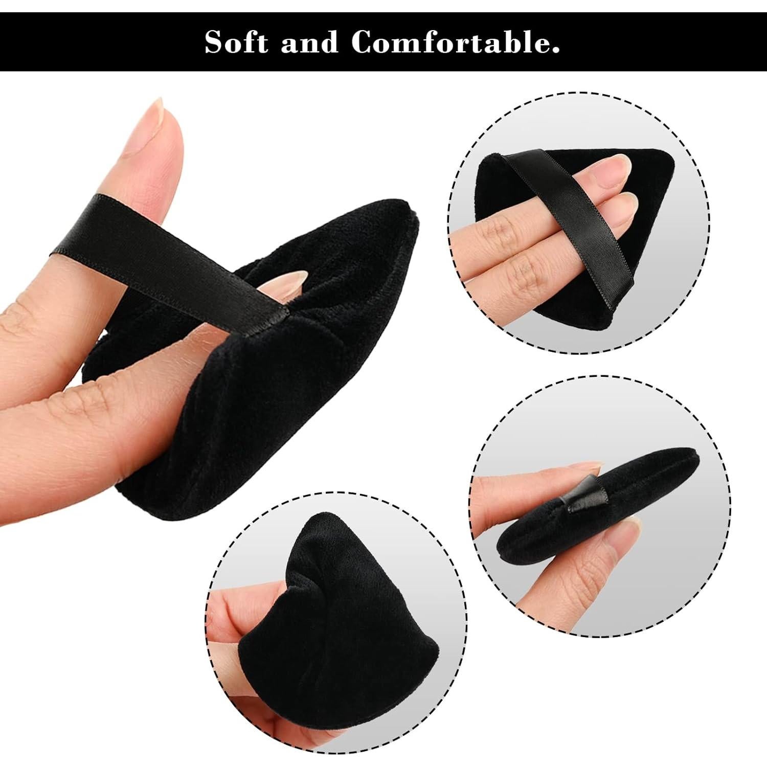 Set de 8 Esponjas de Maquillaje Triangulares Terciopelo Beige