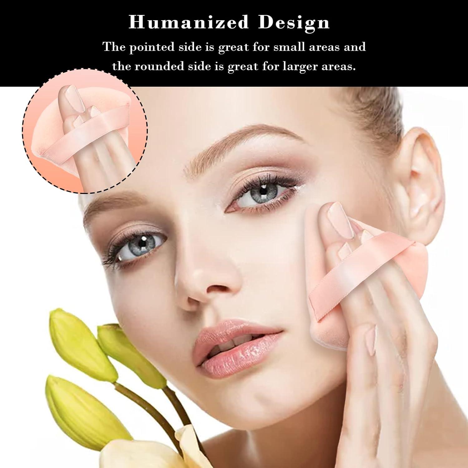 Set de 8 Esponjas de Maquillaje Triangulares Terciopelo Beige