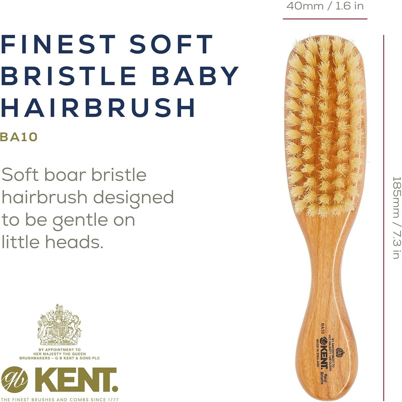 Cepillo de Cabello para Bebés KENT BA10 con Cerda Natural 19.05 cm