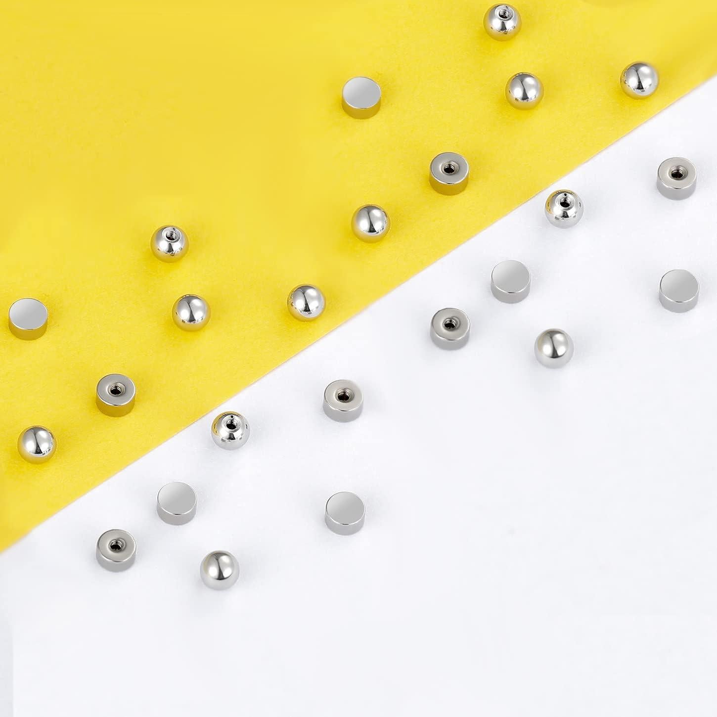 Respaldos de Aretes de Tornillo VOLUKA - Acero Inoxidable 12 Pzas