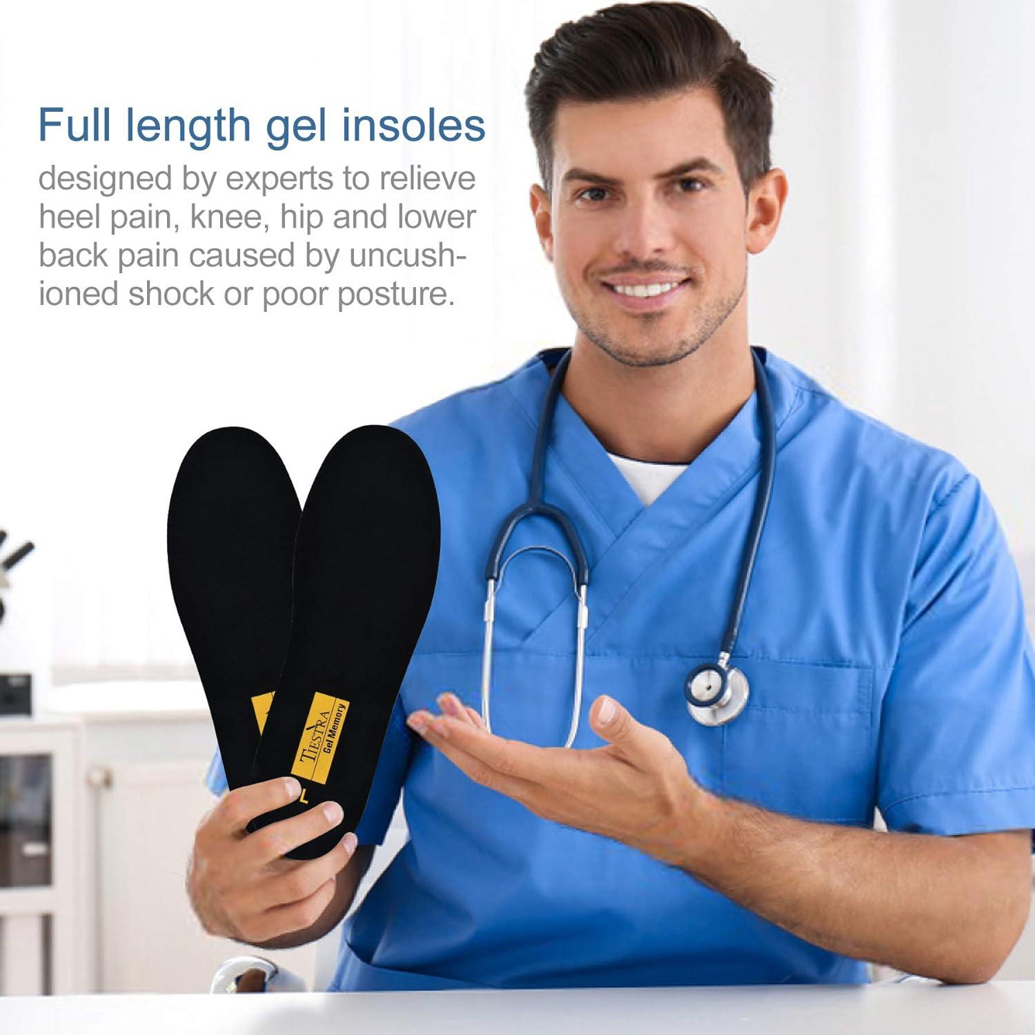 Plantillas de Gel Amortiguadoras TIESTRA para Mujeres US6-10