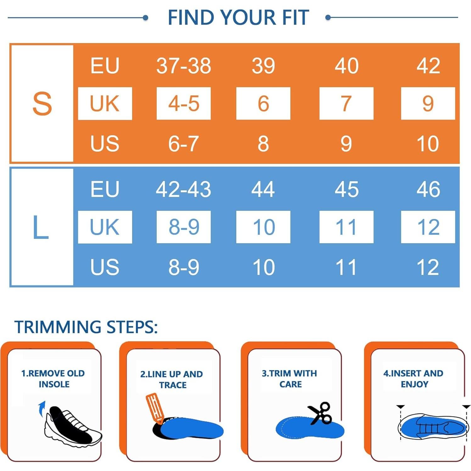 Plantillas de Gel Amortiguadoras TIESTRA para Mujeres US6-10