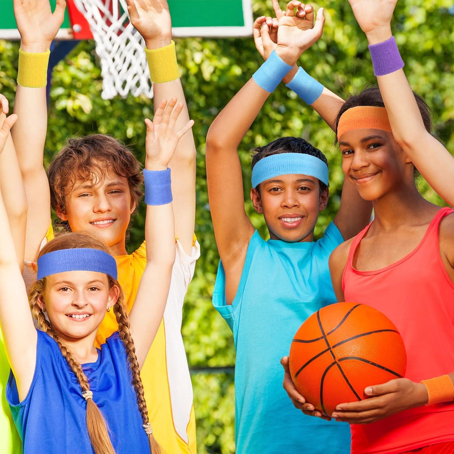 Conjunto de Muñequera y Diademas Skylety 24 Piezas Neón