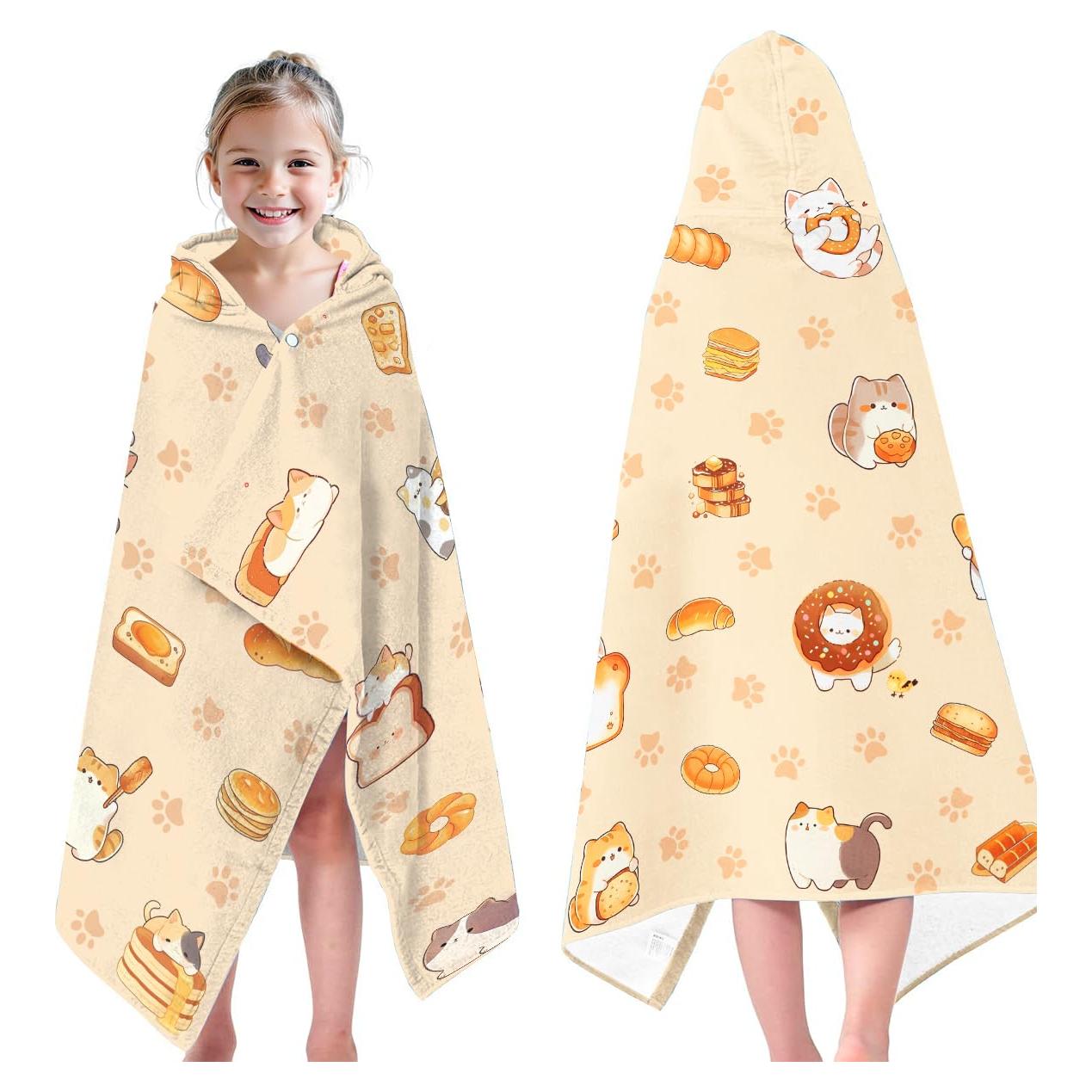 Toalla de Playa con Capucha HEIFAM Gato 127x76 cm