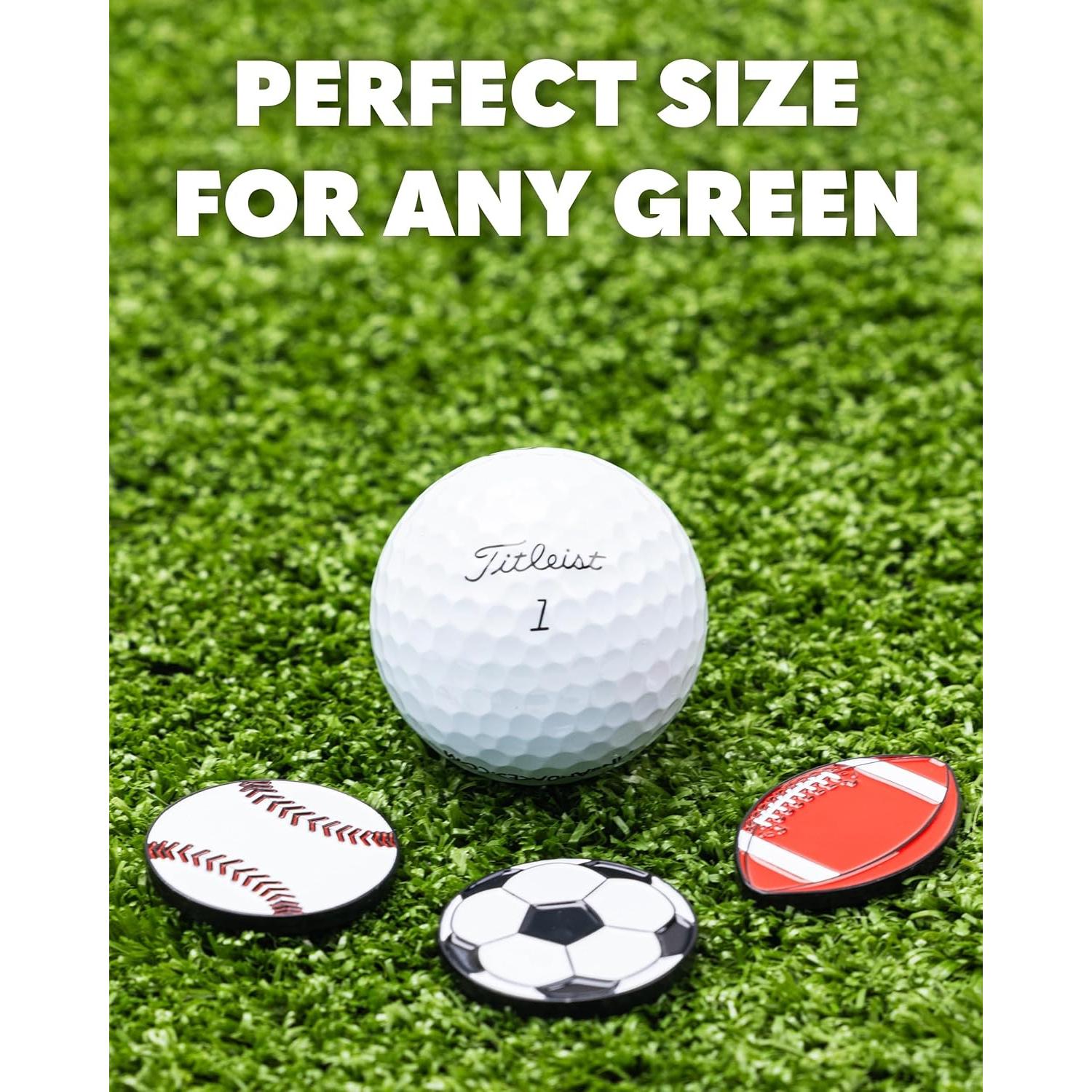 Marcador de Pelotas de Golf King Pins - 3 Paquete Premium