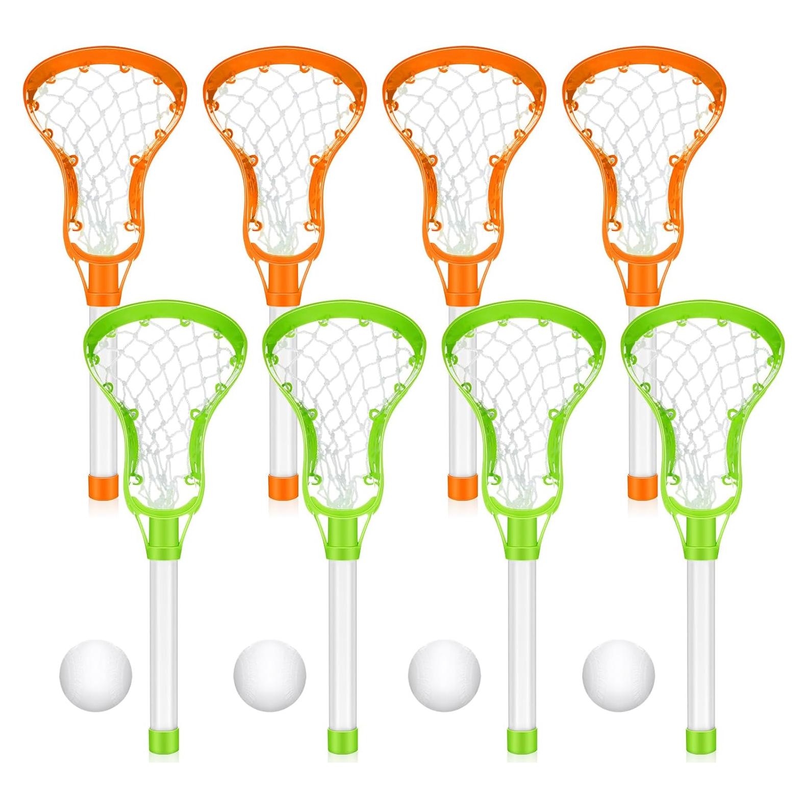 Juego de Palas y Pelotas de Lacrosse Arrowbash - 8 Palas y 4 Pelotas