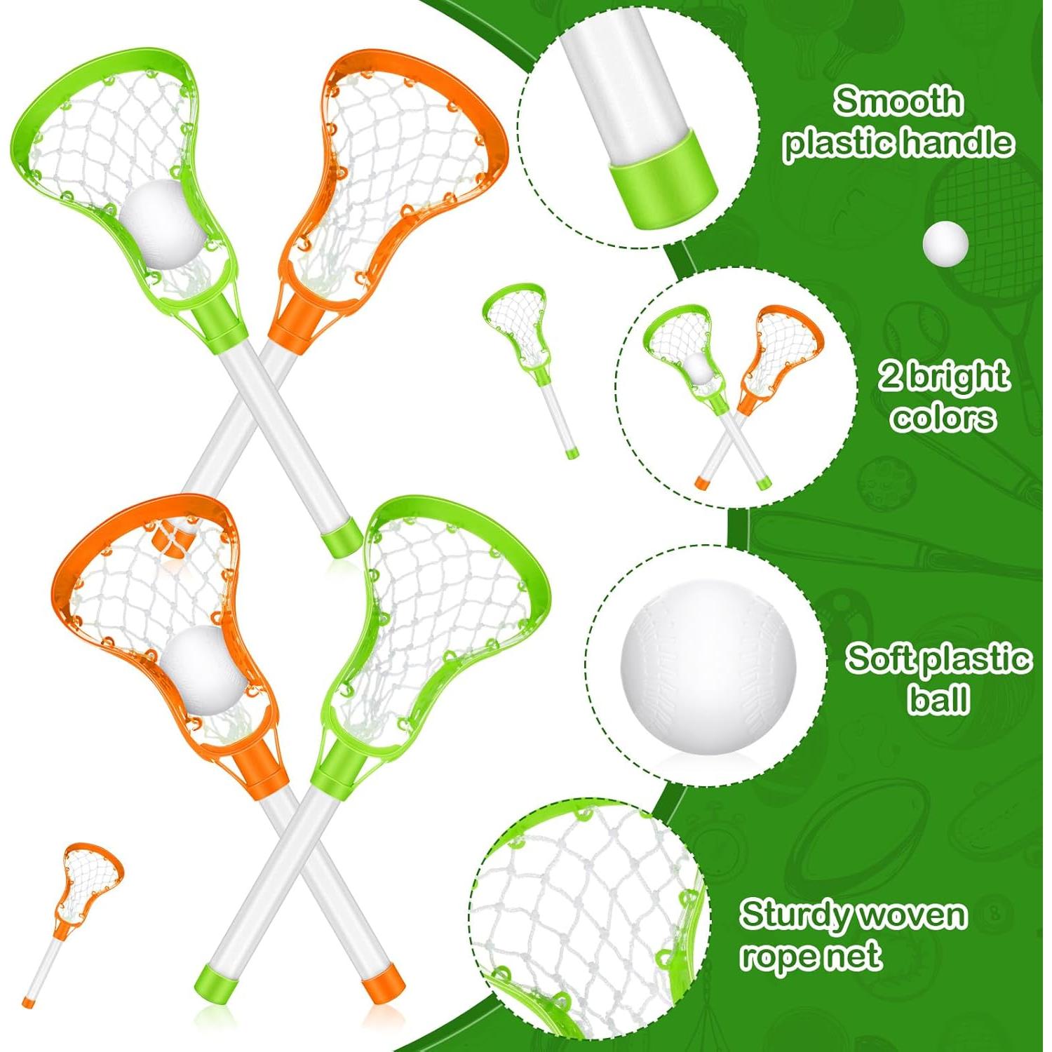 Juego de Palas y Pelotas de Lacrosse Arrowbash - 8 Palas y 4 Pelotas