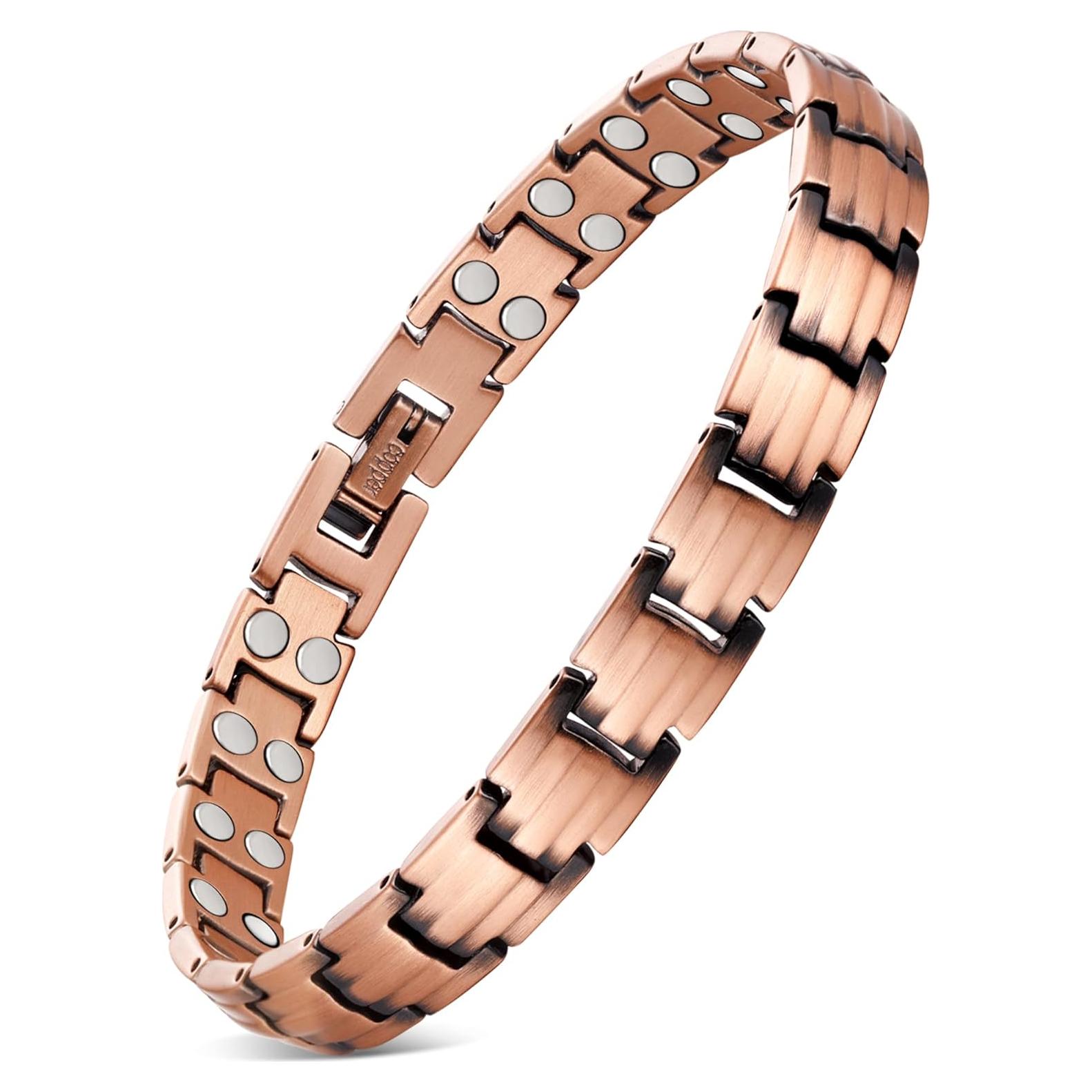 Pulsera Magnética de Cobre Feraco 99.99% Pura 2X Ajustable