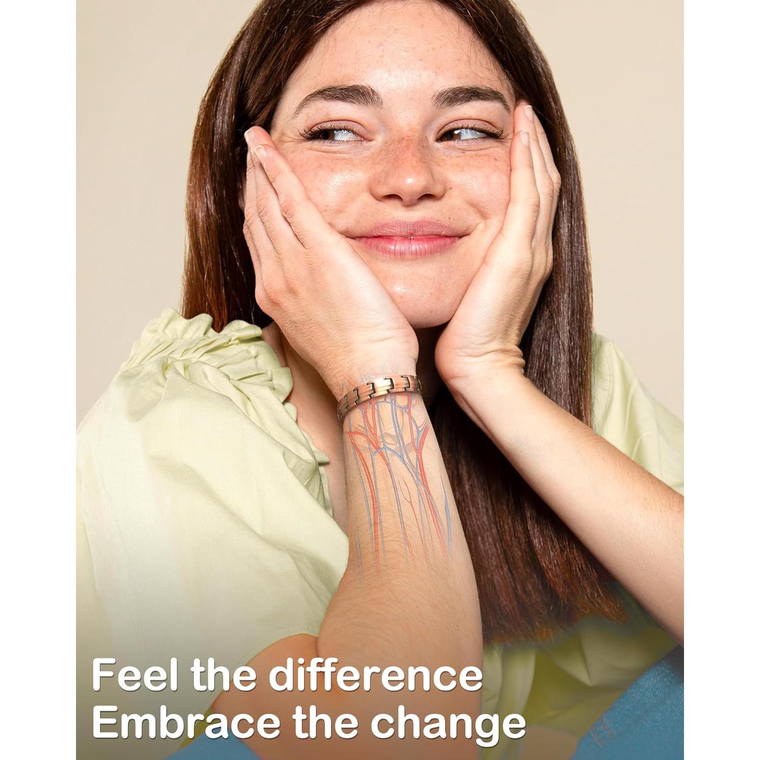 Pulsera Magnética de Cobre Feraco 99.99% Pura 2X Ajustable