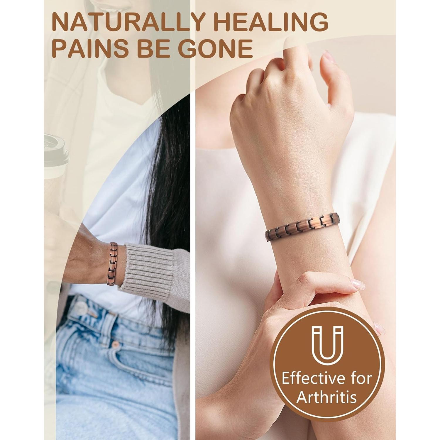 Pulsera Magnética de Cobre Feraco 99.99% Pura 2X Ajustable