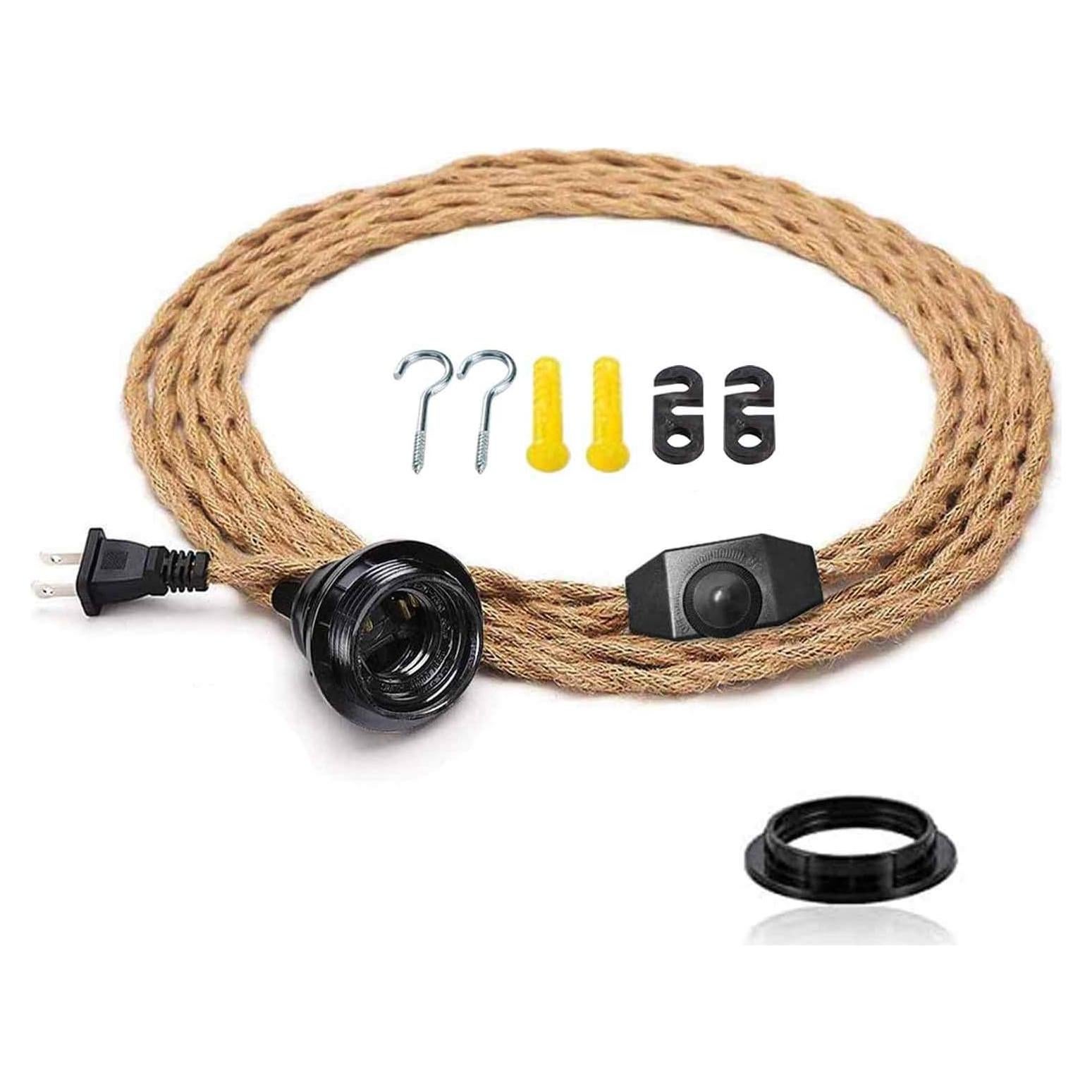 Cable de luz colgante Grtoeud 4.75 m con regulador E26