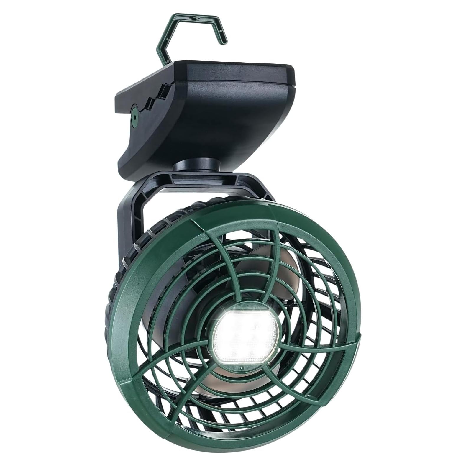 Ventilador de Camping Clip-on Durapower AM17-24KT37 con Linterna LED