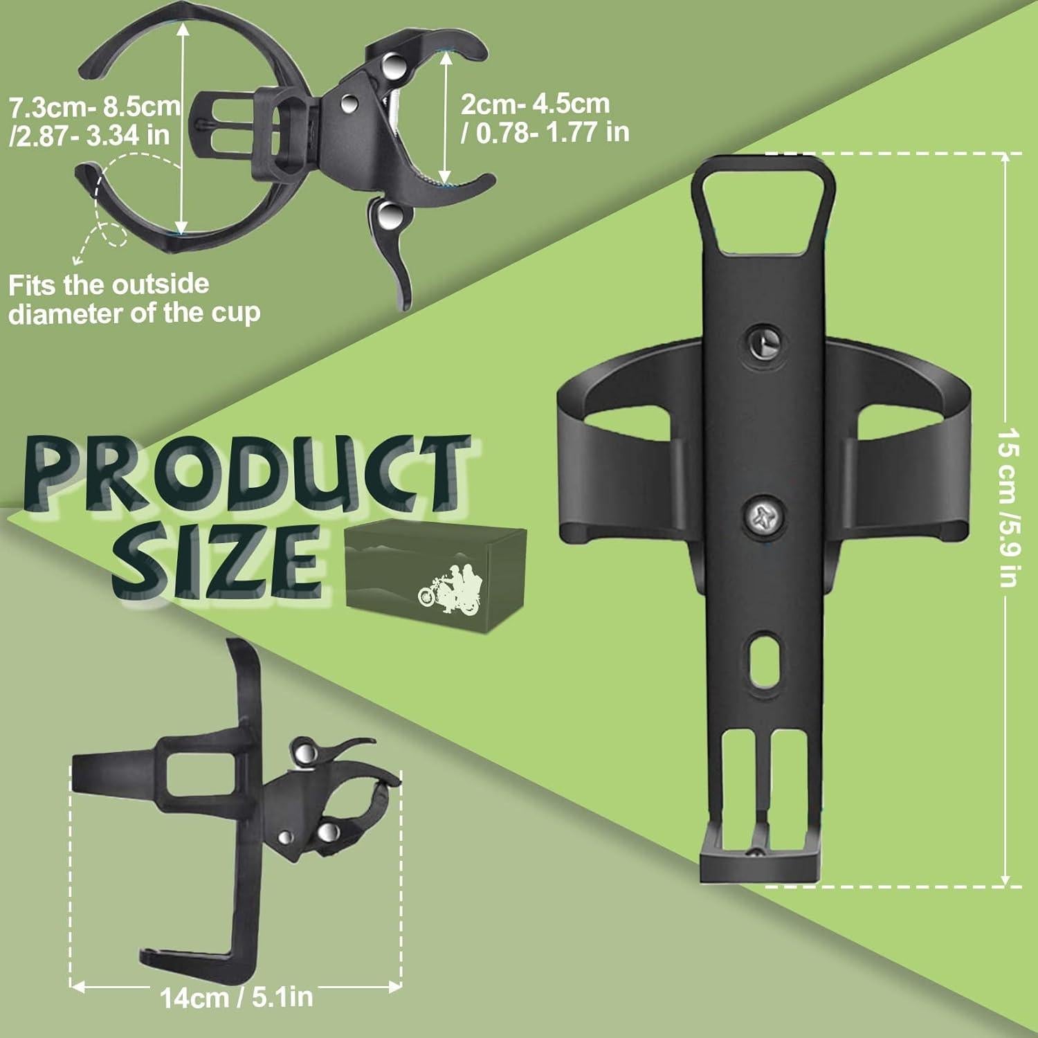 Soporte para Vaso GLDYTIMES Negro 360° para Scooter y Bicicleta