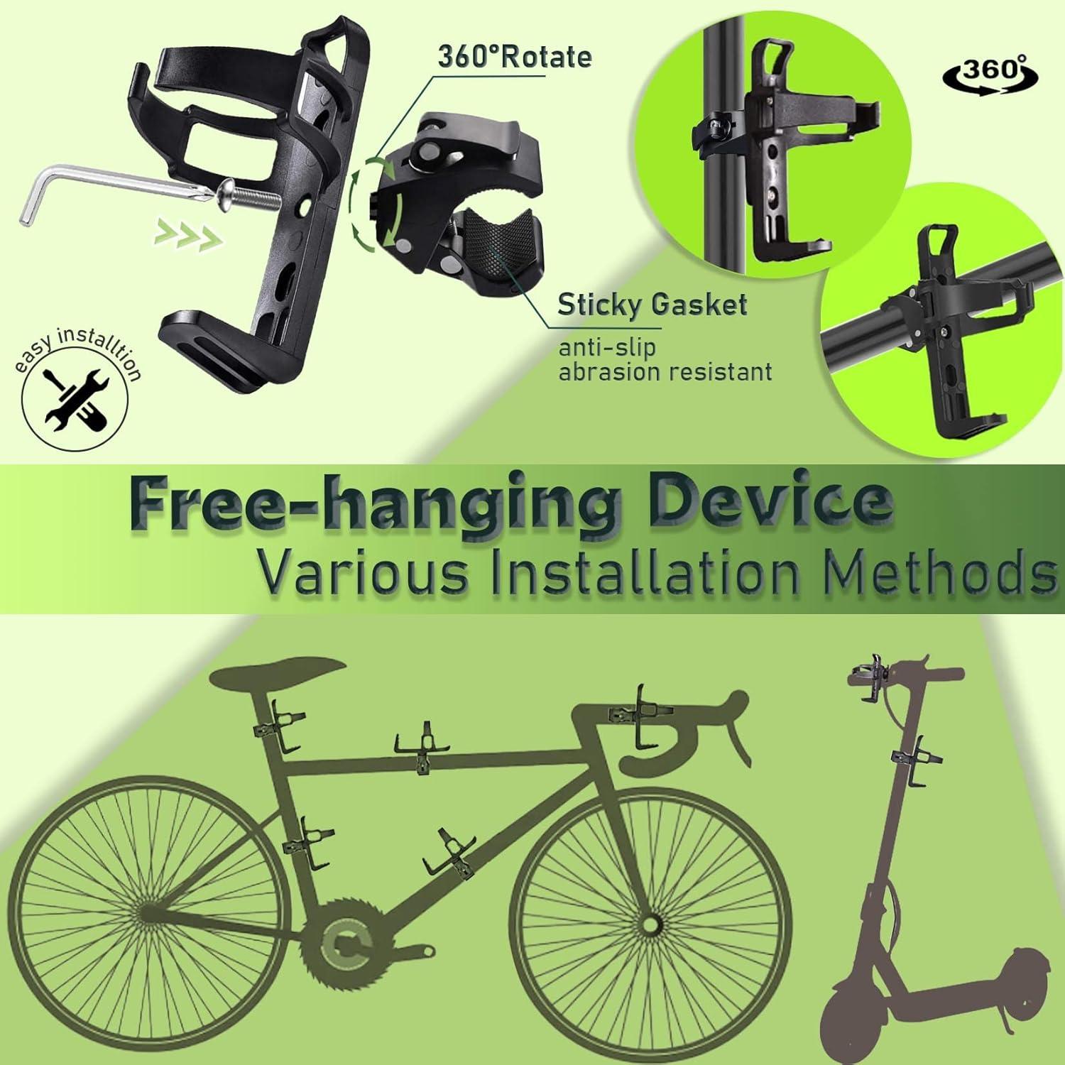 Soporte para Vaso GLDYTIMES Negro 360° para Scooter y Bicicleta