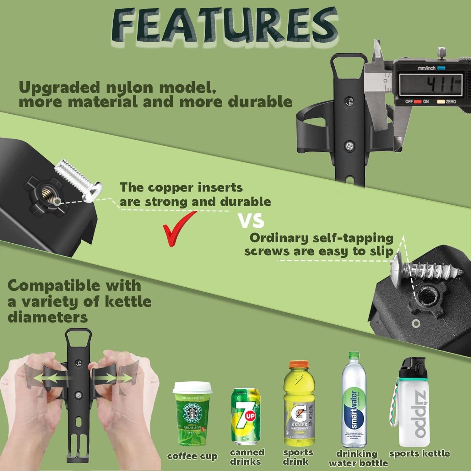 Soporte para Vaso GLDYTIMES Negro 360° para Scooter y Bicicleta