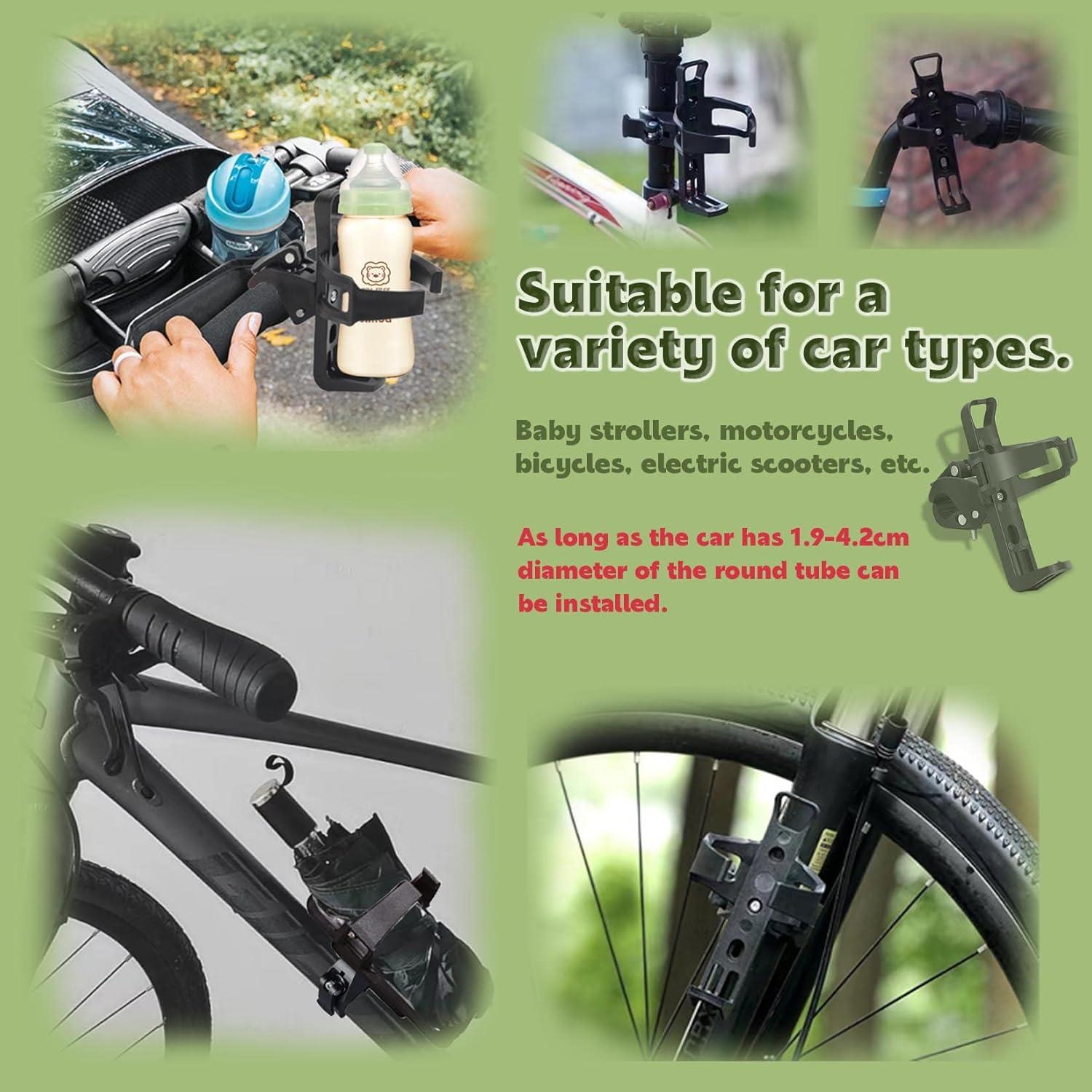 Soporte para Vaso GLDYTIMES Negro 360° para Scooter y Bicicleta