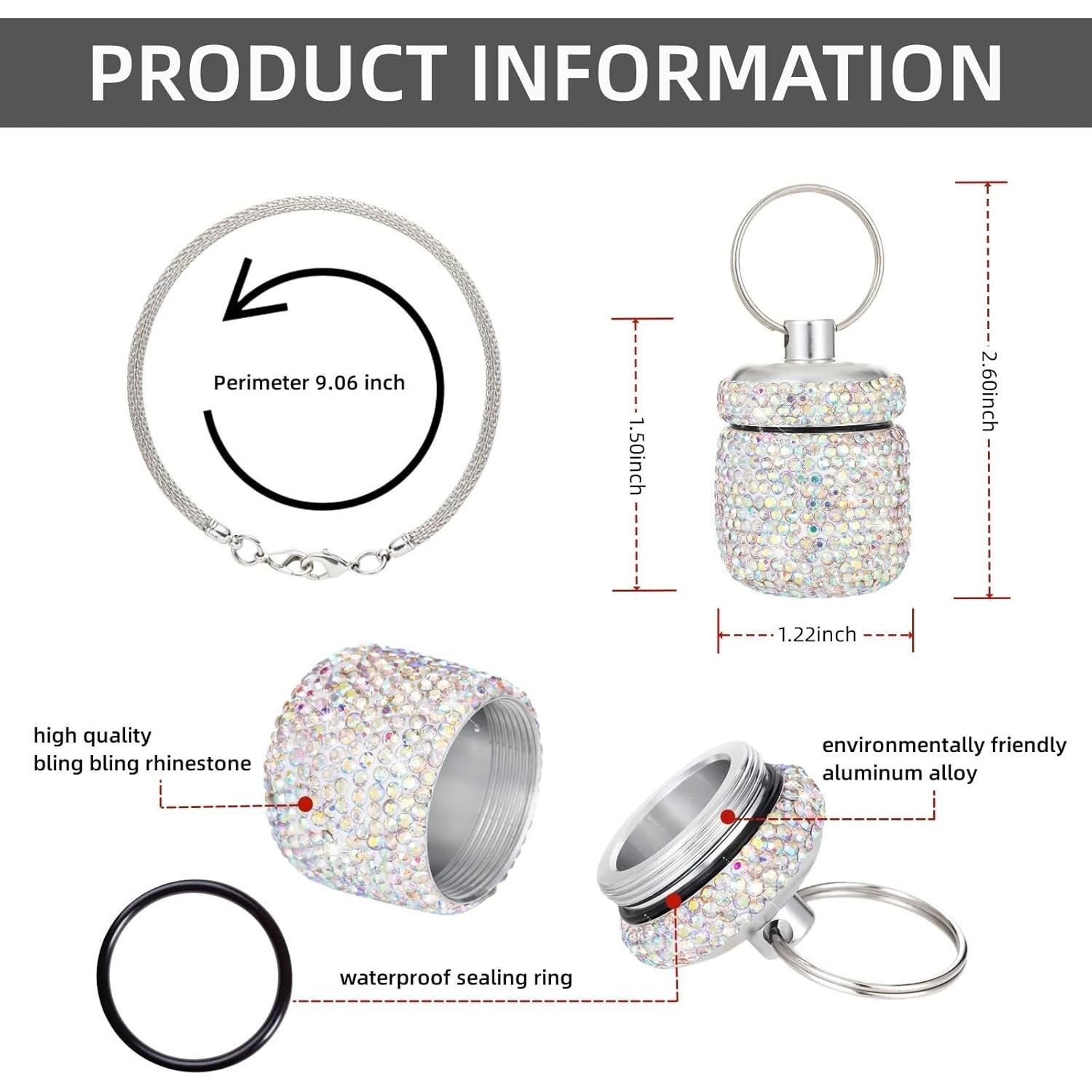 Organizador de Pastillas AB Diamond Colorido - Caja de Seguridad 3.1x6.6cm