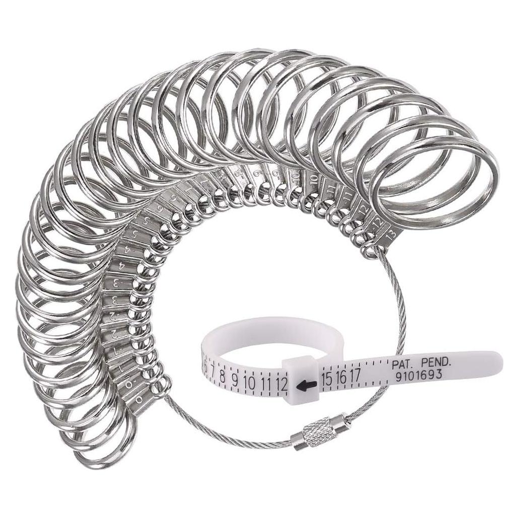 Medidor de Anillos de Acero Inoxidable 0-13 con Cinturón