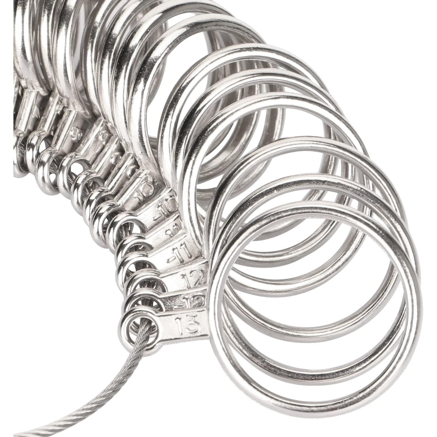 Medidor de Anillos de Acero Inoxidable 0-13 con Cinturón