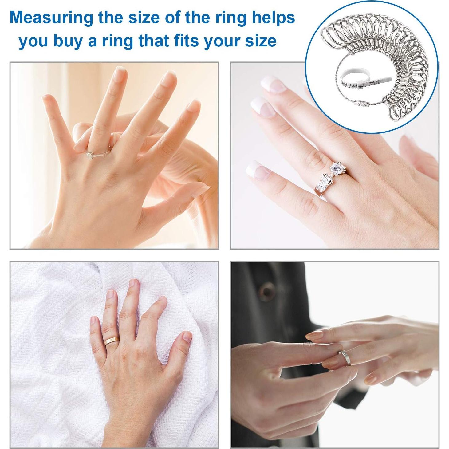 Medidor de Anillos de Acero Inoxidable 0-13 con Cinturón