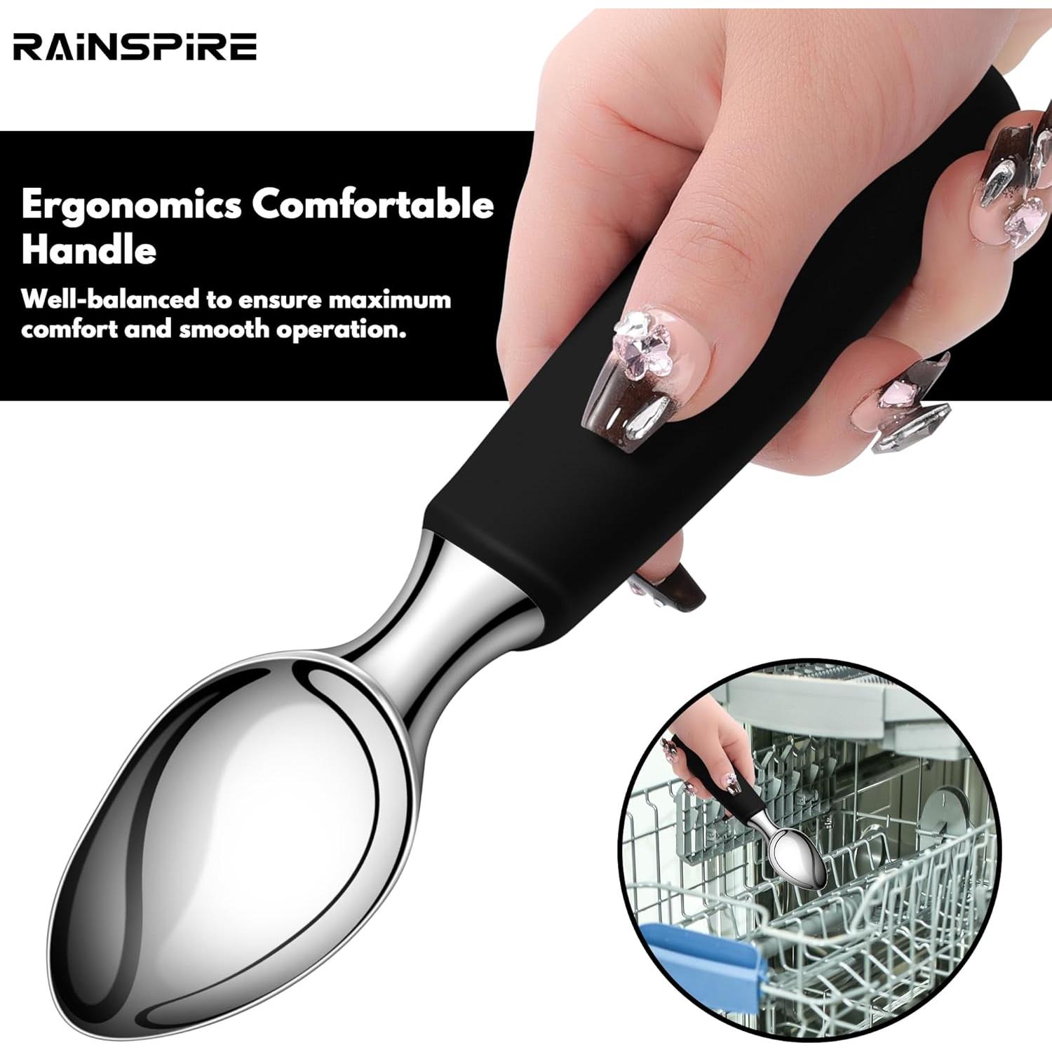 Cuchara para helado Urbanstrive de acero inoxidable negra