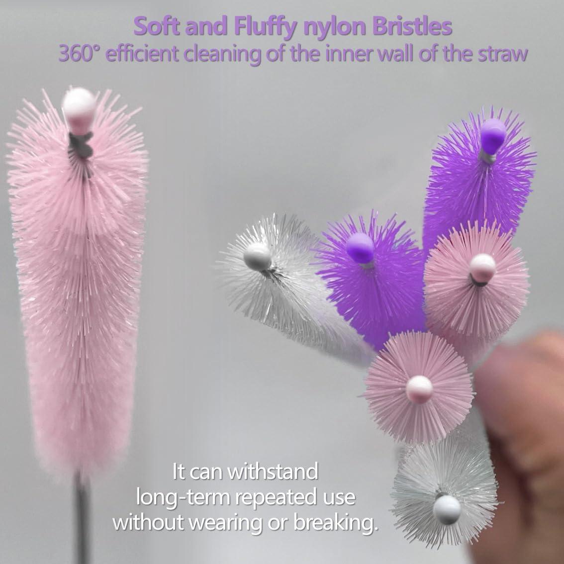 Cepillo Limpiador de Popotes FCpoipoi 30.48 cm + 2 Popotes Silicona