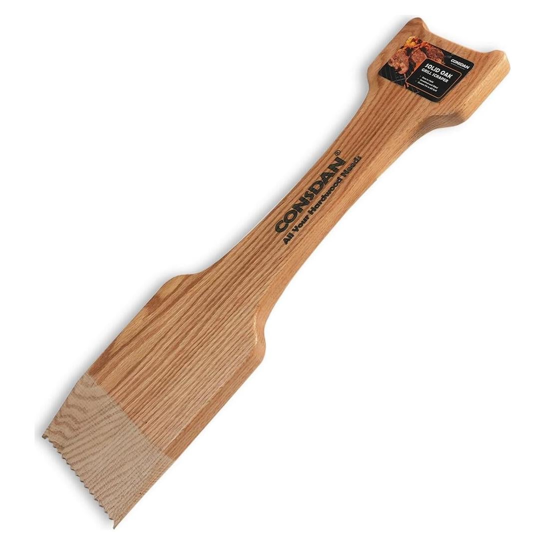 Raspador de Parrilla de Madera CONSDAN - Roble Sólido 52 cm