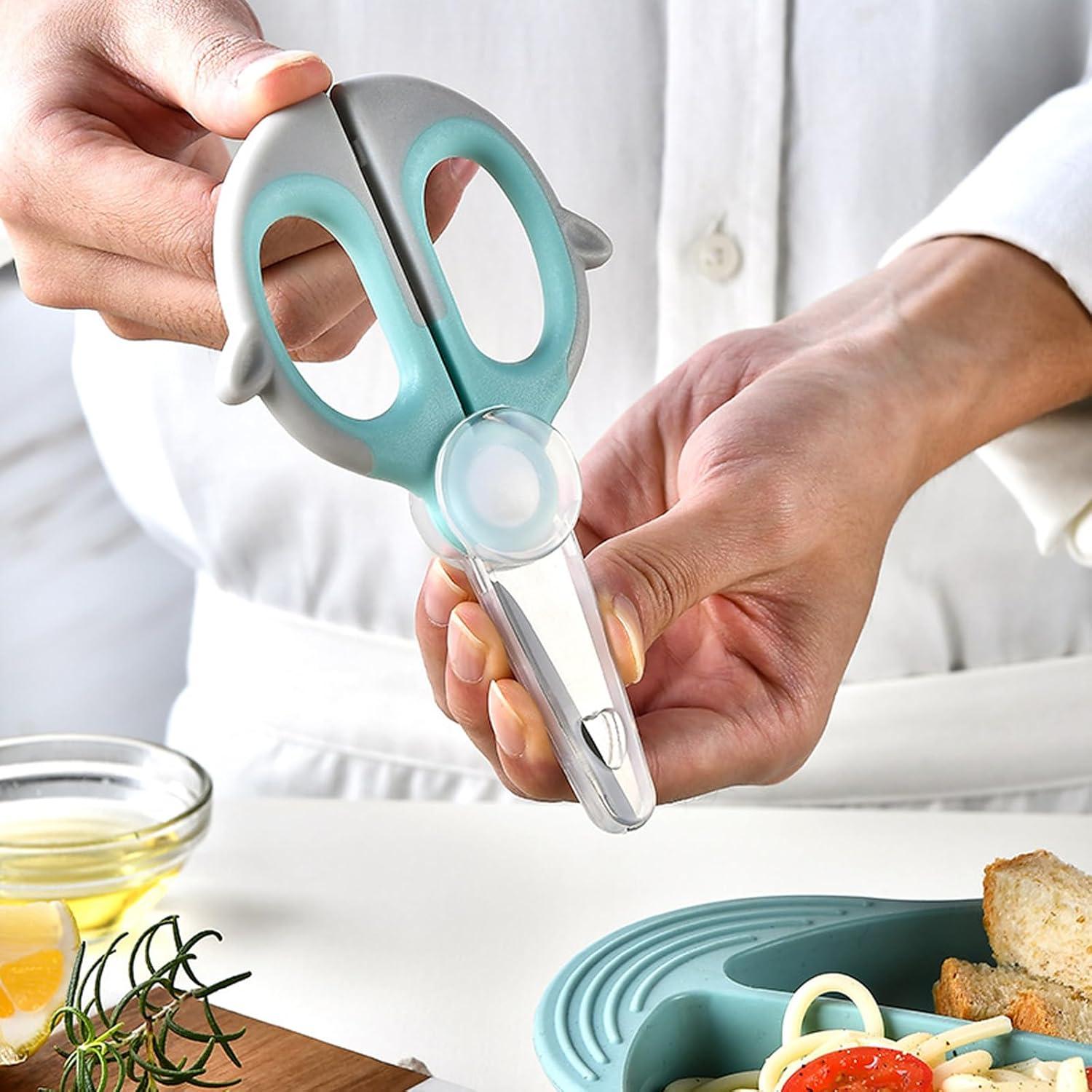 Tijeras para Bebés YOPPLIND con Caja de Viaje - Acero Inoxidable