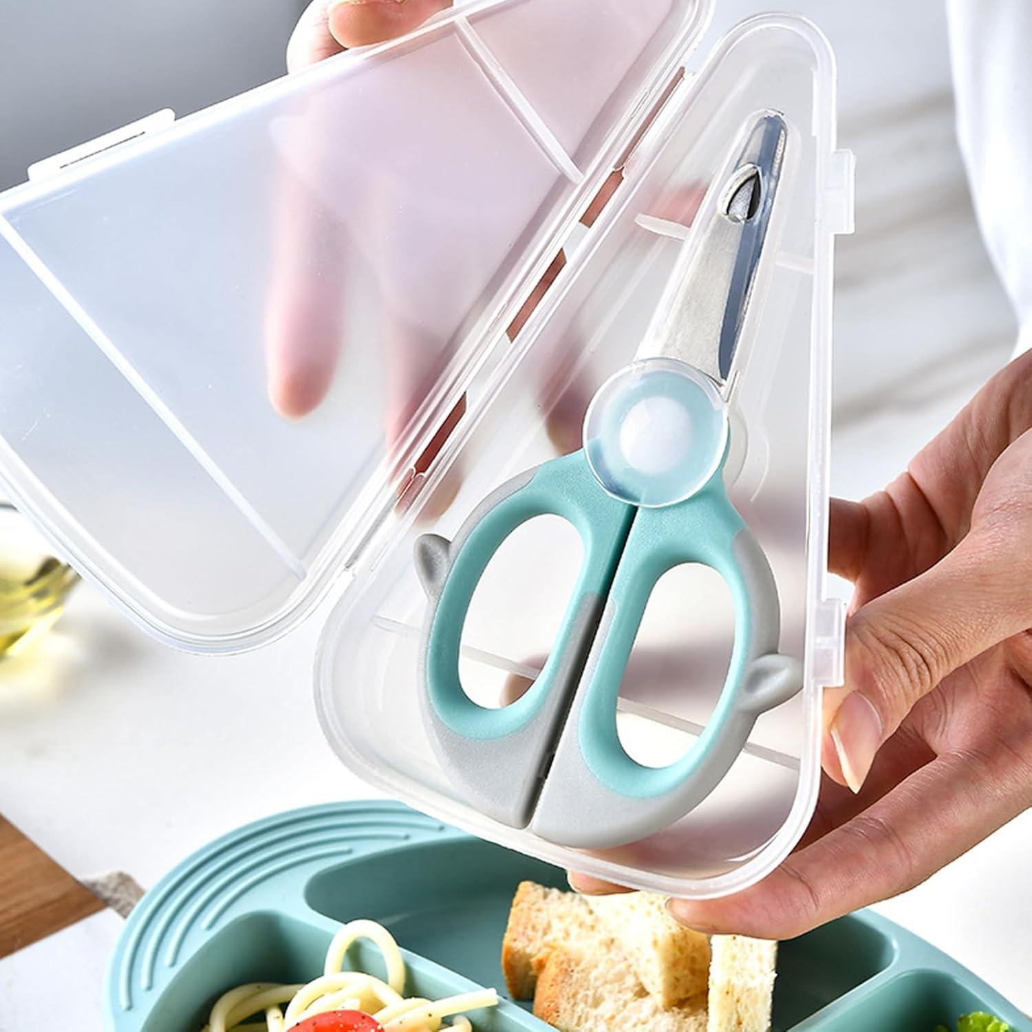 Tijeras para Bebés YOPPLIND con Caja de Viaje - Acero Inoxidable