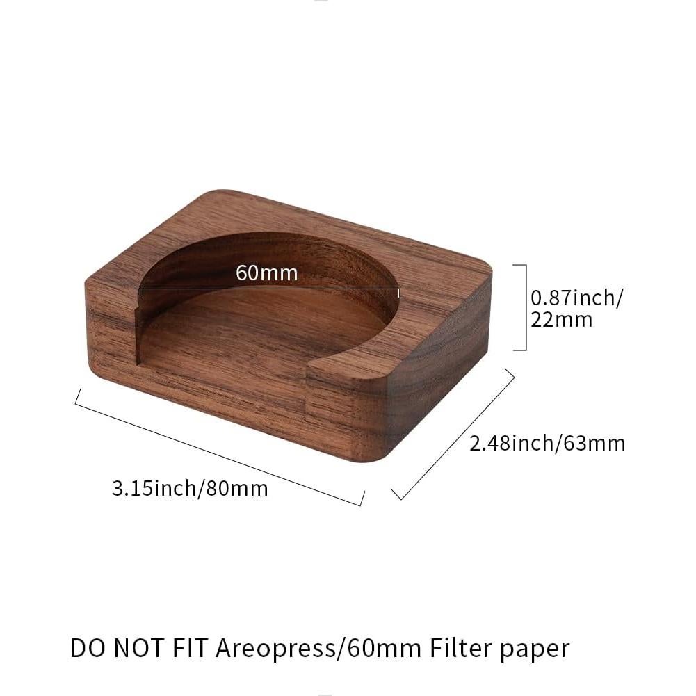 Soporte de Filtro de Café Watchget de Madera Natural 60mm