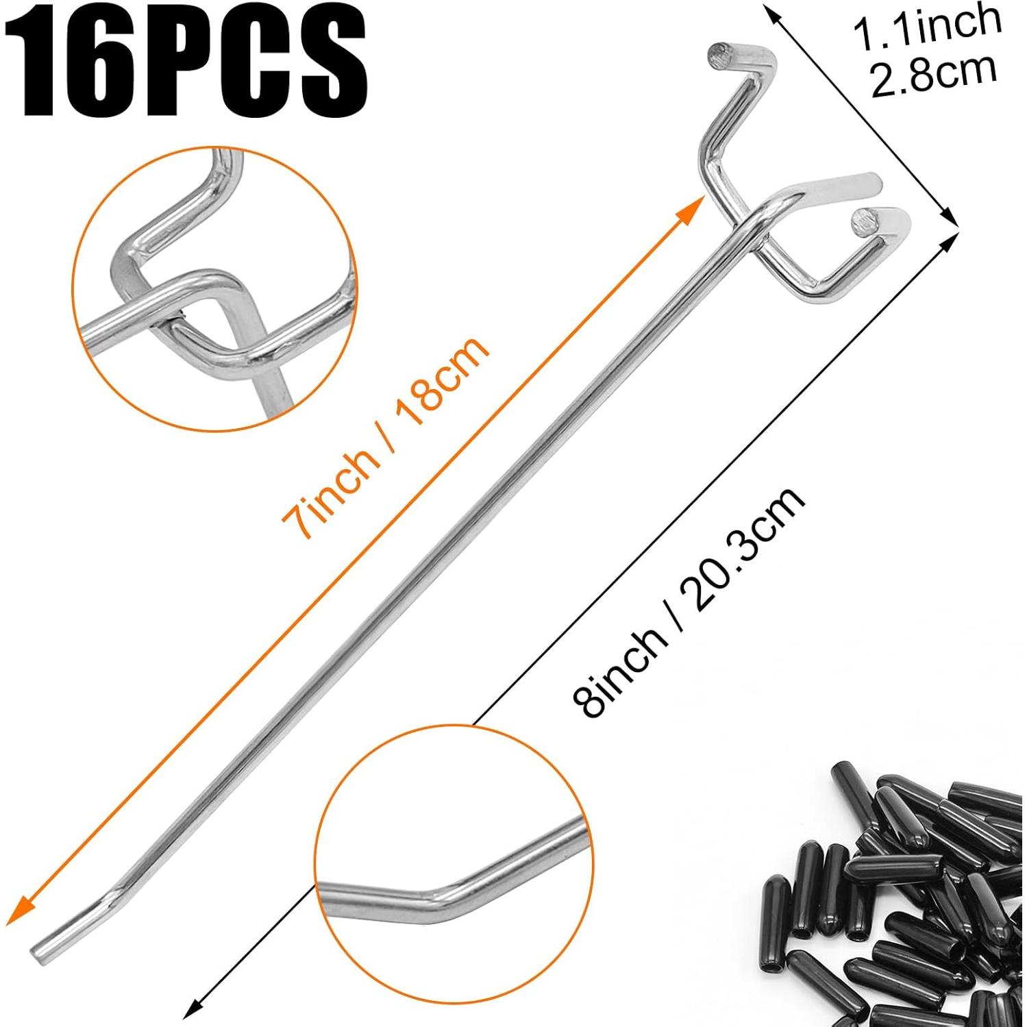 Ganchos para Panel Perforado Scartink 20.32 cm - 16 Piezas