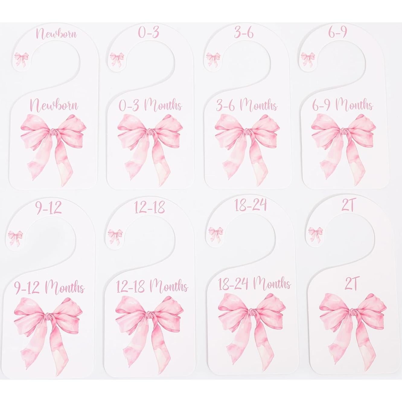 Divisores de Closet UOAOU Rosa para Bebé Niña con Lazo