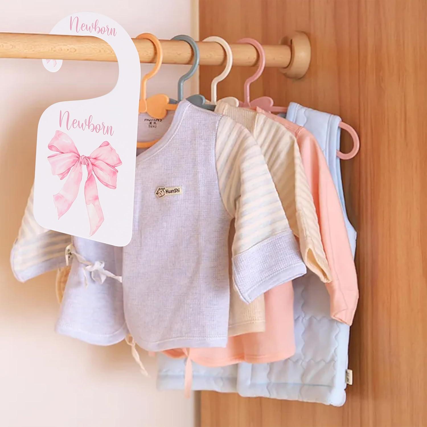 Divisores de Closet UOAOU Rosa para Bebé Niña con Lazo