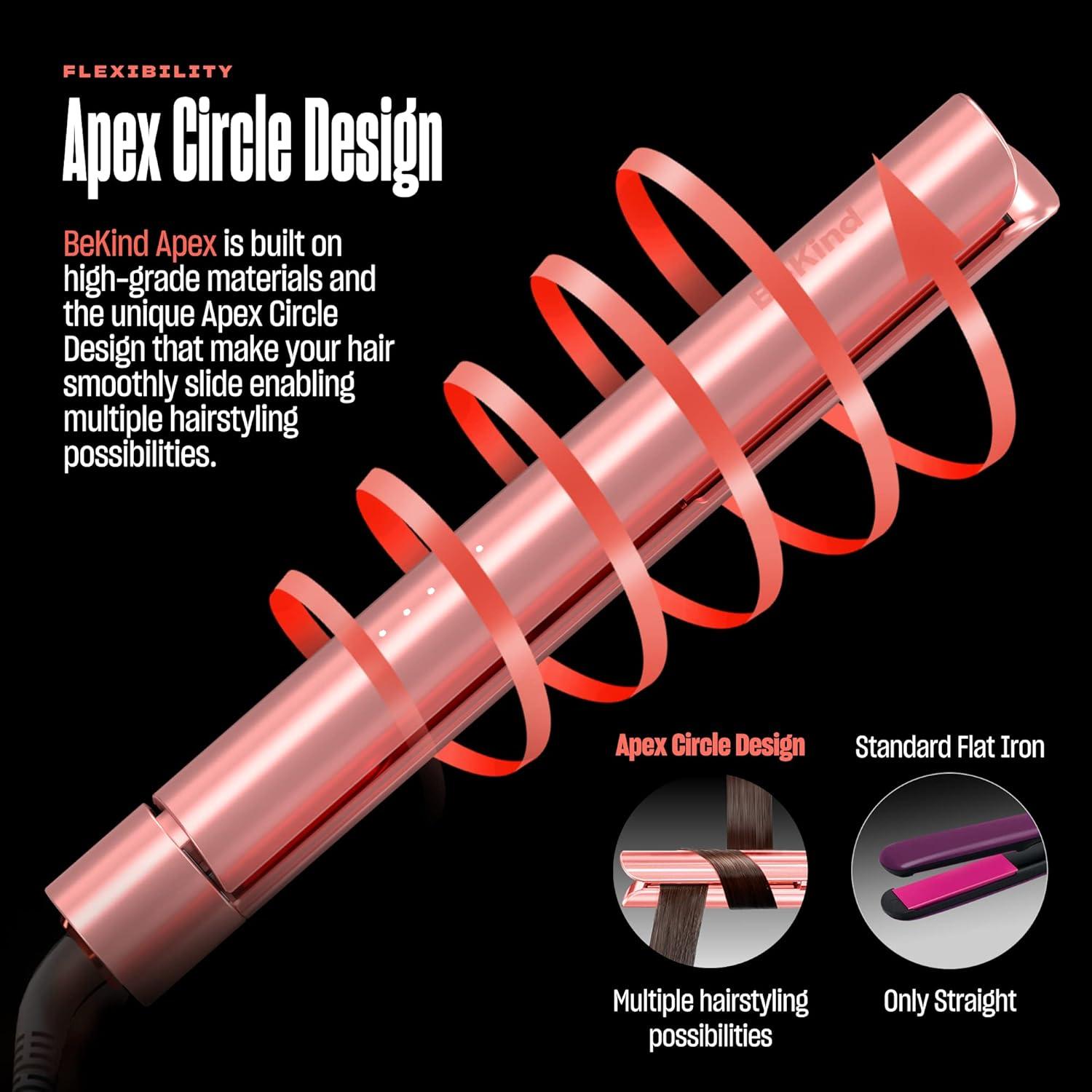 Plancha de Pelo 2-en-1 Bekind Apex Durazno 2.54 cm 238°C