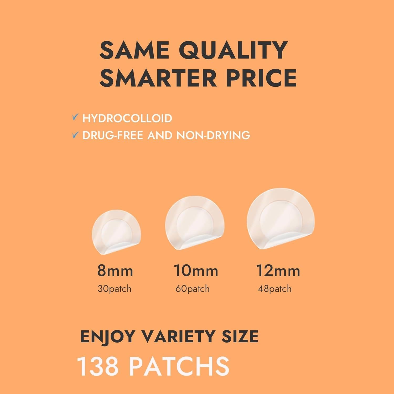 Parche Hidrocoloide para Acné Epielle Over-Zit 138 Unidades