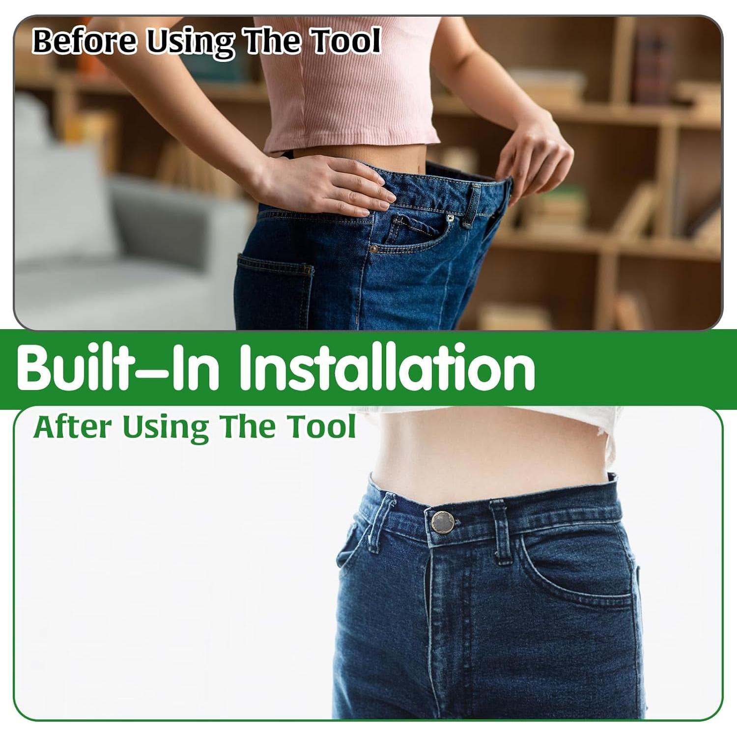 Extensor de Cintura Elástico para Pantalones CANIPHA - 10 Pcs