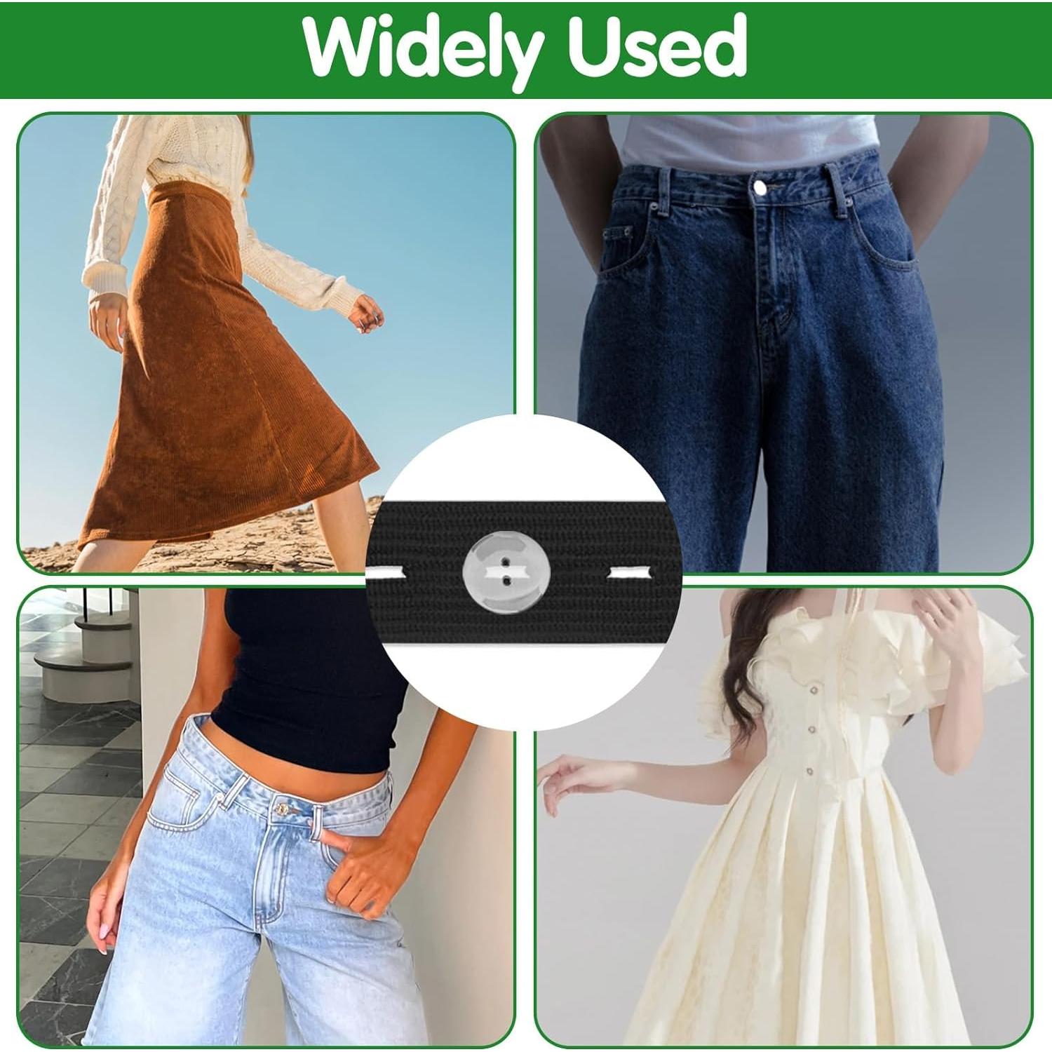 Extensor de Cintura Elástico para Pantalones CANIPHA - 10 Pcs