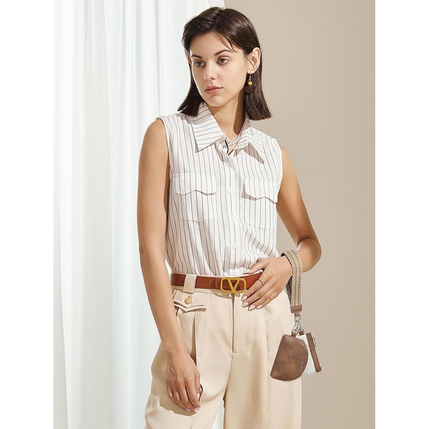 CLUCI Keychain Wallet for Women PU Leather Wristlet Wallet Coin Purse Detachable Dual Pouch Zipper Pocket Beige With Brown