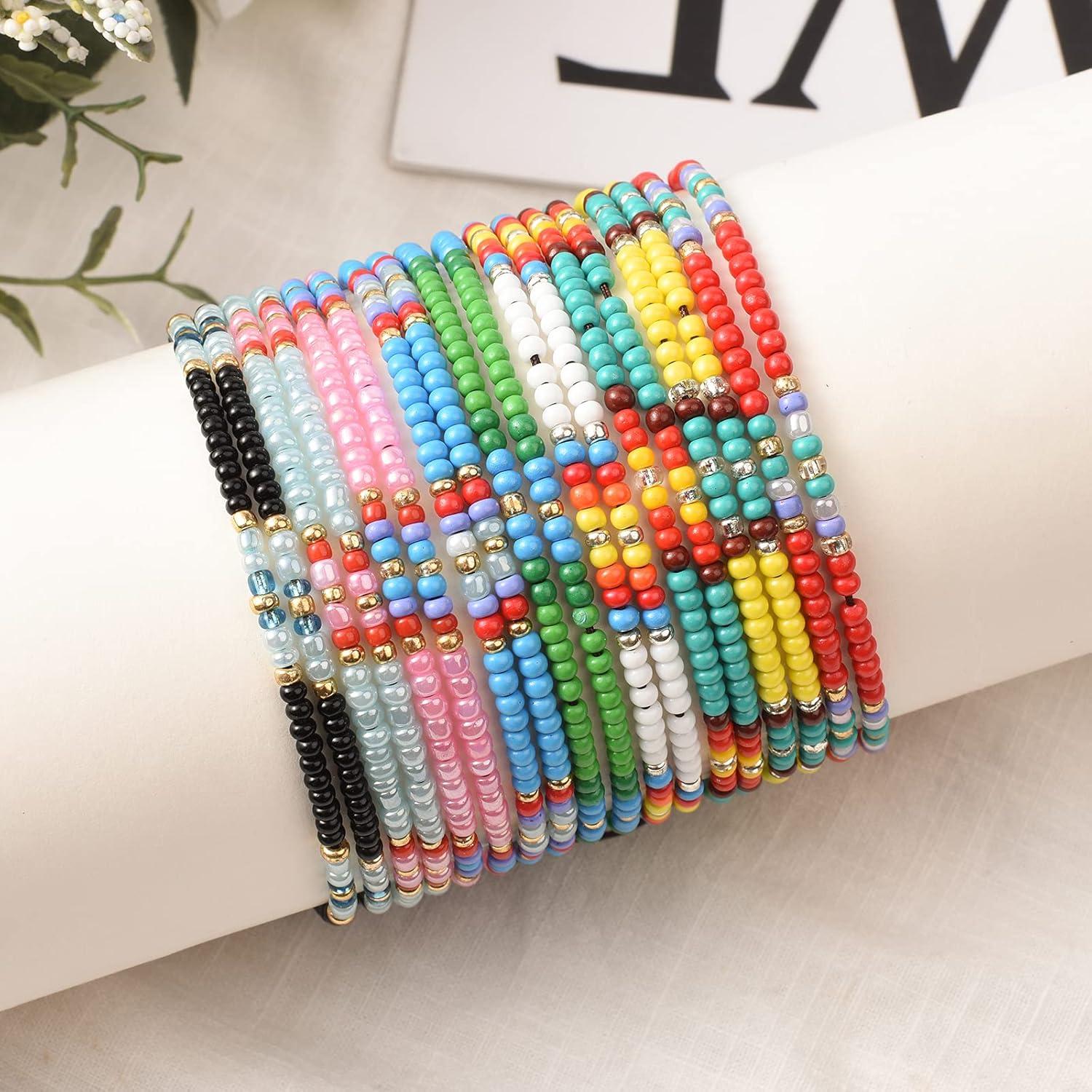 Set de 10 Pulseras de Tobillo Coloridas Hechas a Mano XIJIN