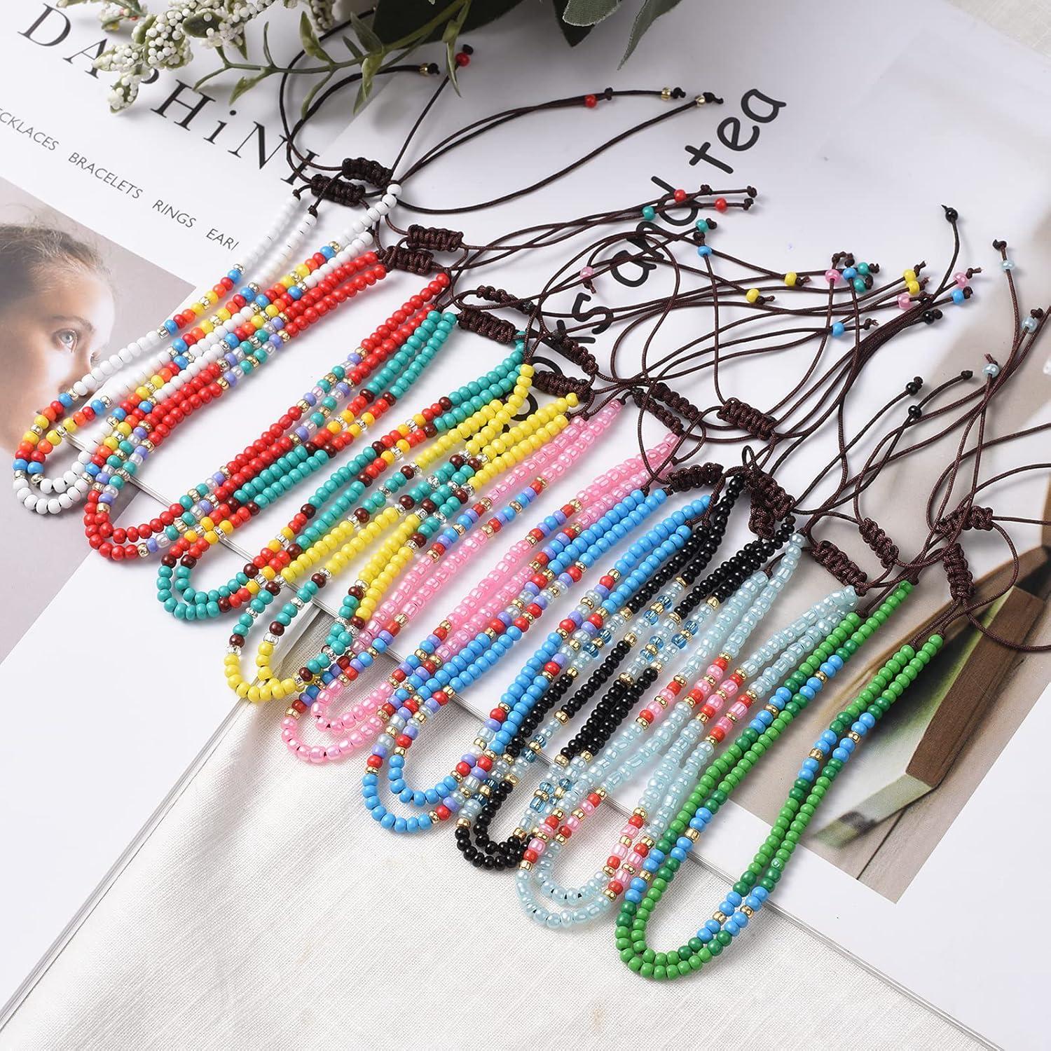 Set de 10 Pulseras de Tobillo Coloridas Hechas a Mano XIJIN