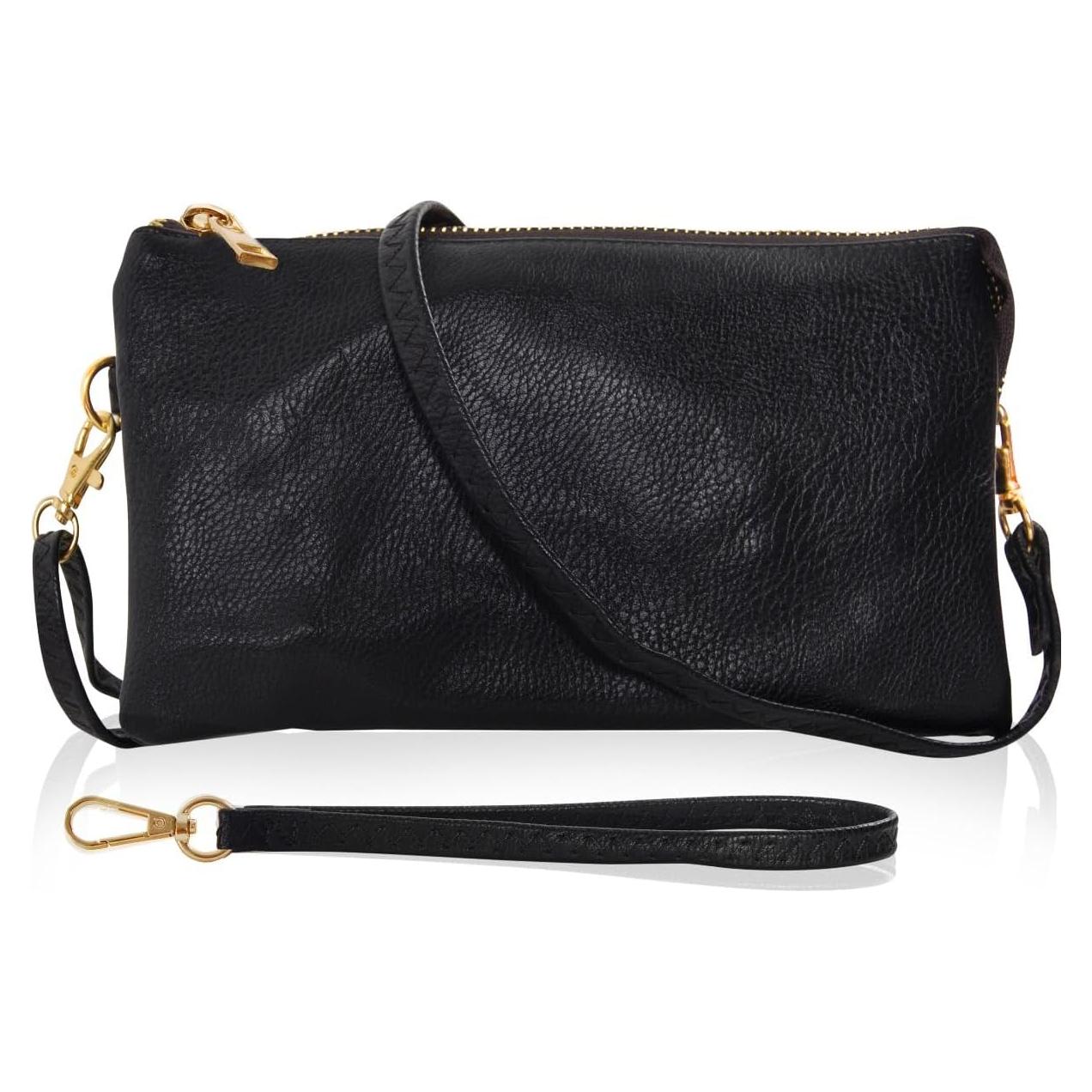 Cartera de Cuero Vegano Humble Chic NY para Mujeres - Negra
