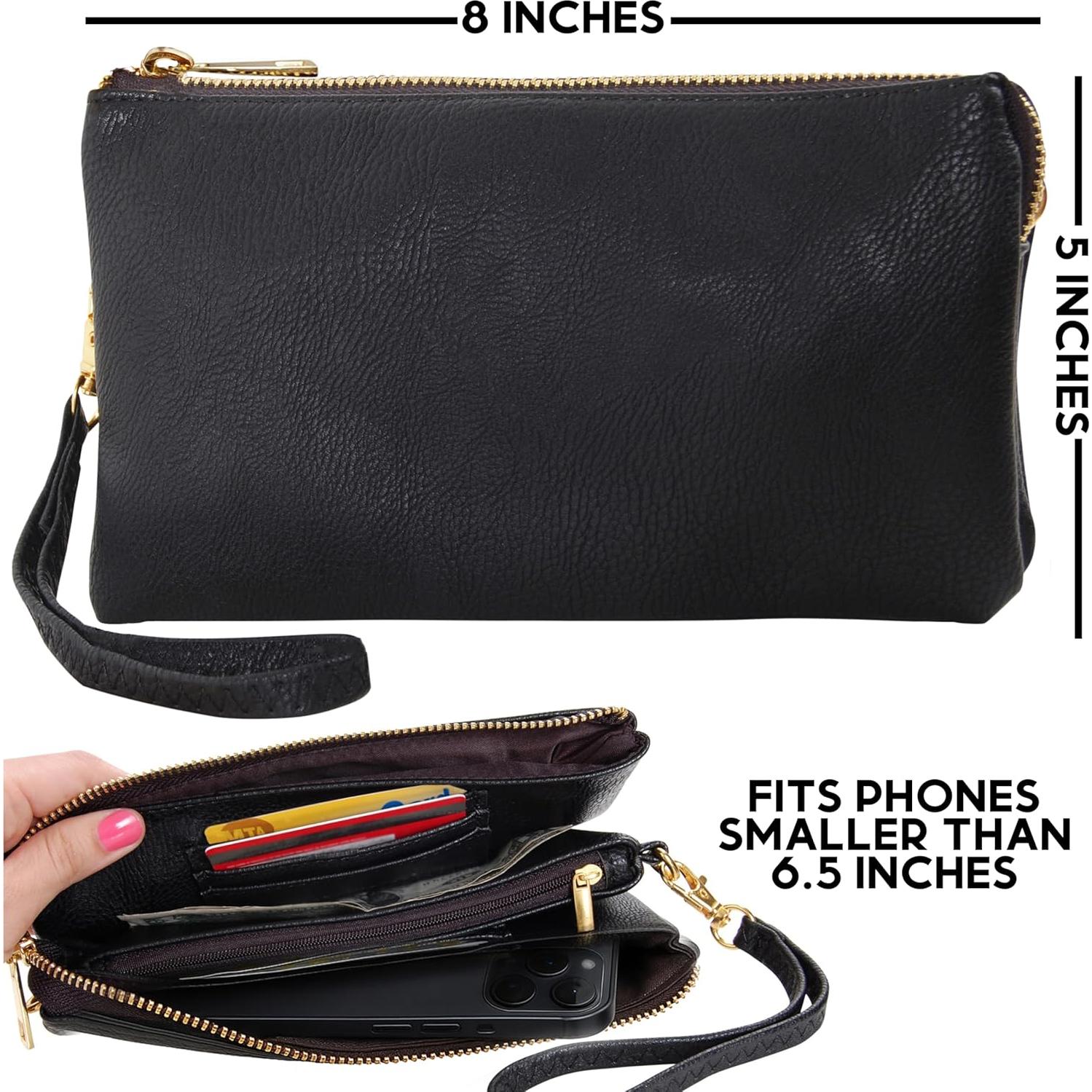 Cartera de Cuero Vegano Humble Chic NY para Mujeres - Negra