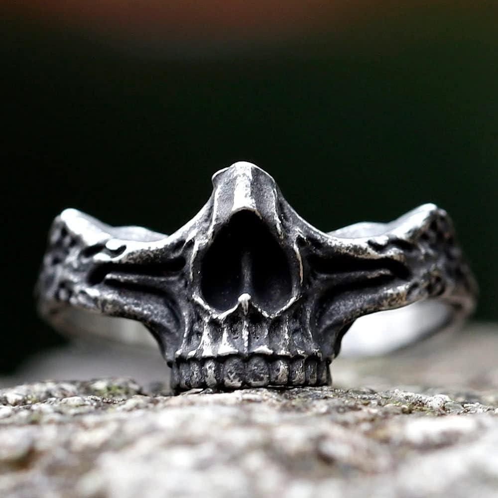 Anillo Calavera Punk ZMY Home Acero Inoxidable Ajustable