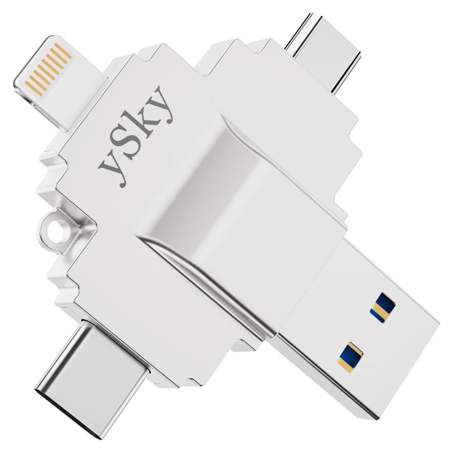 Unidad Flash 4 en 1 ySky MFi 512GB para iPhone y Android