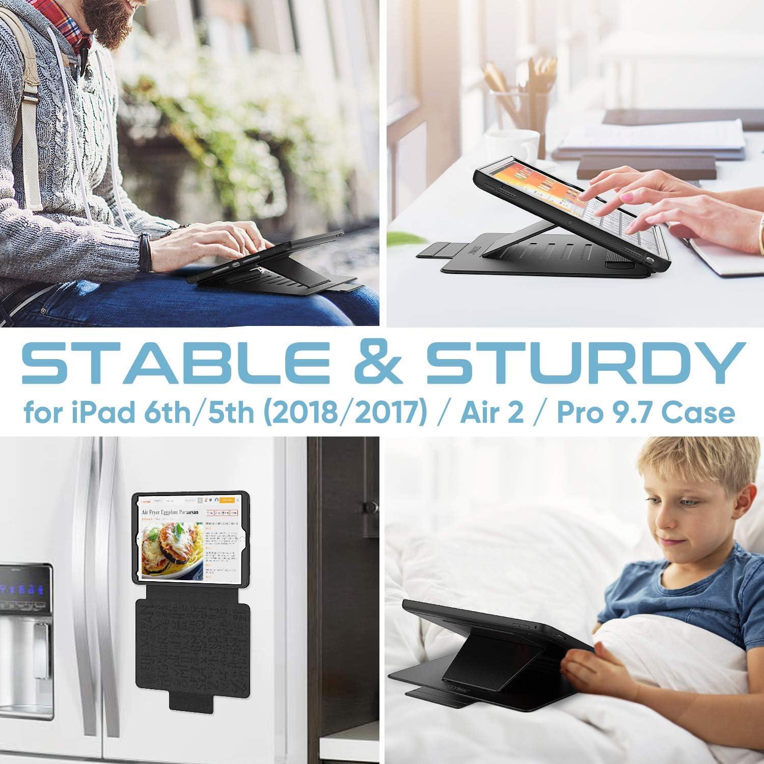 Estuche SEYMAC para iPad 6ta/5ta Gen/Air 2/Pro 9.7" Negro