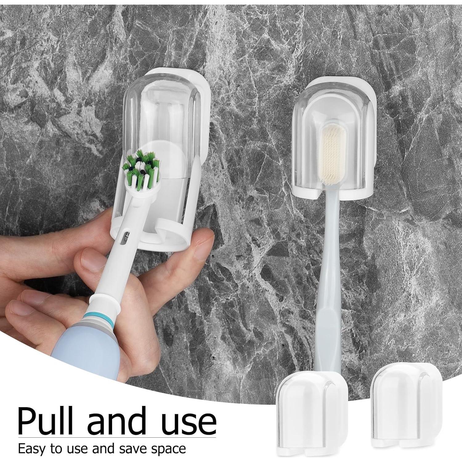 Soporte de Cepillos de Dientes LUEXBOX 4 Compartimentos Blanco