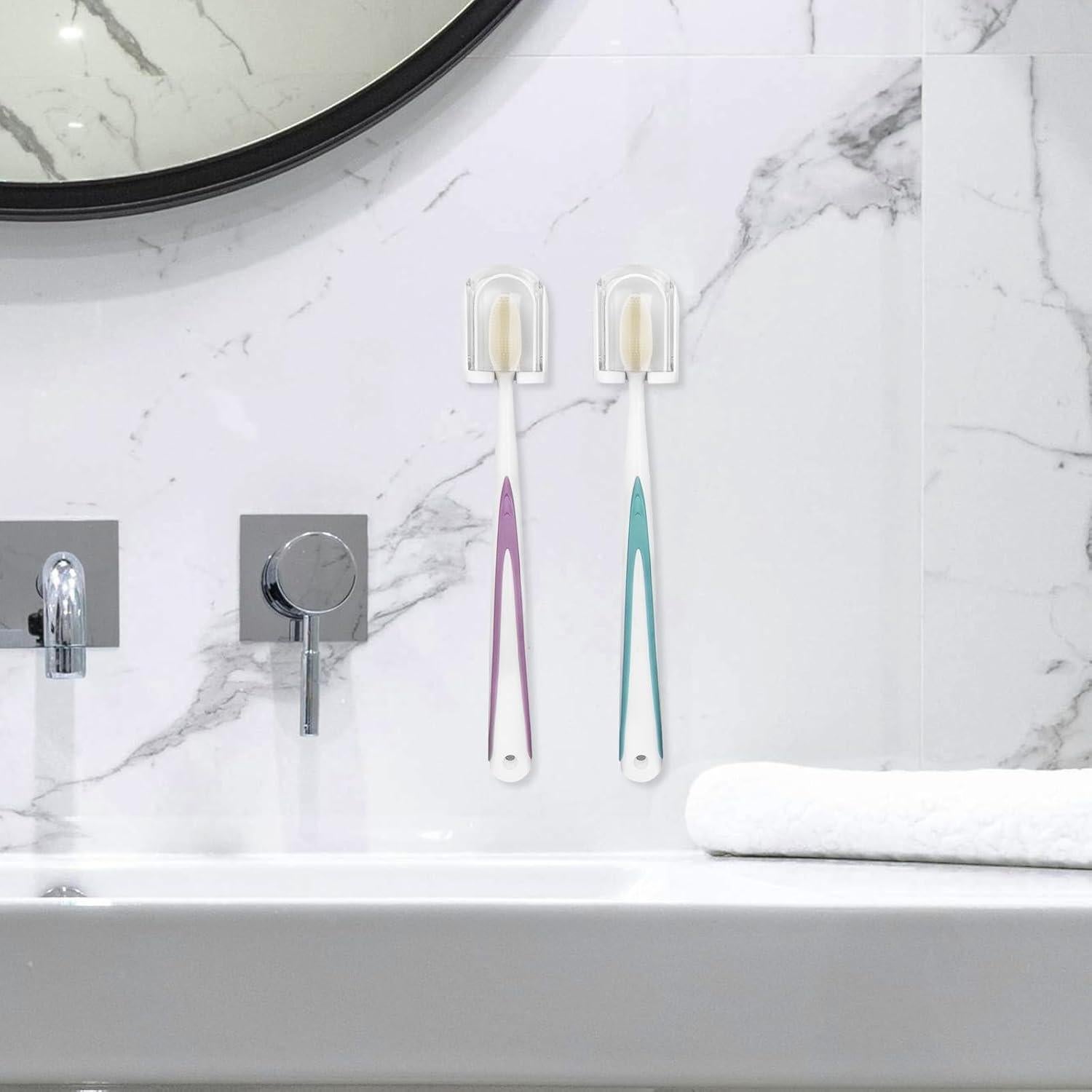 Soporte de Cepillos de Dientes LUEXBOX 4 Compartimentos Blanco