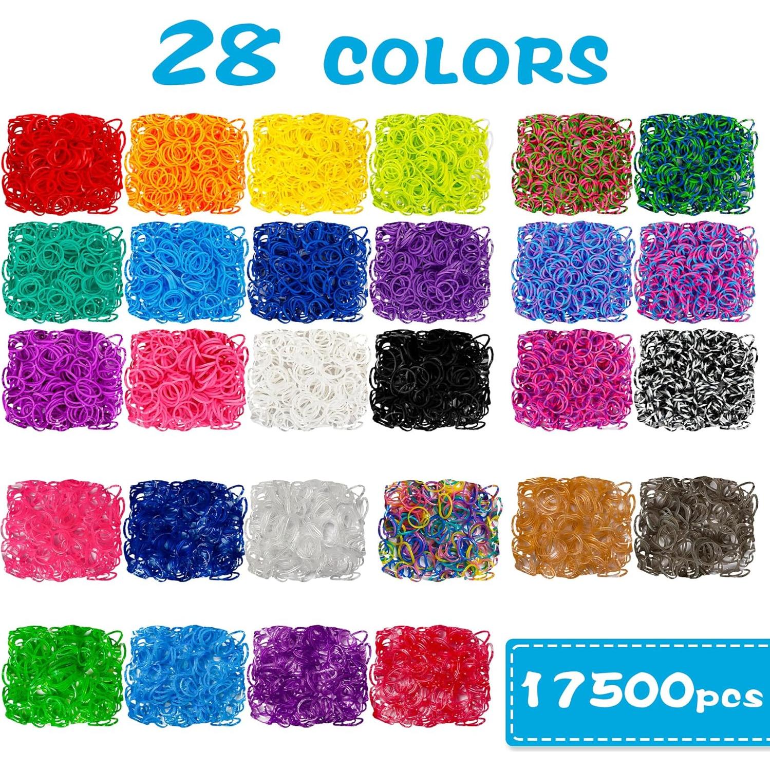 Kit de Pulseras de Bandas de Goma INSCRAFT 17500+ Azul